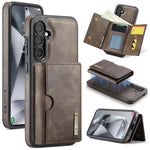 DG.MING M6 Series RFID Tri-fold Card Bag Custodia per telefono in pelle rimovibile, For Samsung Galaxy S24 FE 5G, For Samsung Galaxy S24 Ultra 5G, For Samsung Galaxy S24+ 5G, For Samsung Galaxy S24 5G