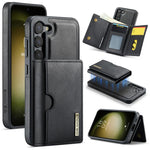 DG.MING M6 Series RFID Tri-fold Card Bag Custodia per telefono in pelle rimovibile, For Samsung Galaxy S23 FE 5G, For Samsung Galaxy S23 Ultra 5G, For Samsung Galaxy S23+ 5G, For Samsung Galaxy S23 5G