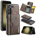 DG.MING M6 Series RFID Tri-fold Card Bag Custodia per telefono in pelle rimovibile, For Samsung Galaxy S23 FE 5G, For Samsung Galaxy S23 Ultra 5G, For Samsung Galaxy S23+ 5G, For Samsung Galaxy S23 5G