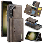 DG.MING M6 Series RFID Tri-fold Card Bag Custodia per telefono in pelle rimovibile, For Samsung Galaxy S23 FE 5G, For Samsung Galaxy S23 Ultra 5G, For Samsung Galaxy S23+ 5G, For Samsung Galaxy S23 5G