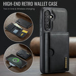 DG.MING M6 Series RFID Tri-fold Card Bag Custodia per telefono in pelle rimovibile, For Samsung Galaxy S23 FE 5G, For Samsung Galaxy S23 Ultra 5G, For Samsung Galaxy S23+ 5G, For Samsung Galaxy S23 5G