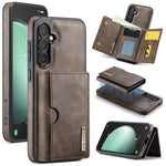 DG.MING M6 Series RFID Tri-fold Card Bag Custodia per telefono in pelle rimovibile, For Samsung Galaxy S23 FE 5G, For Samsung Galaxy S23 Ultra 5G, For Samsung Galaxy S23+ 5G, For Samsung Galaxy S23 5G