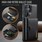 DG.MING M6 Series RFID Tri-fold Card Bag Custodia per telefono in pelle rimovibile, For Samsung Galaxy S22 Ultra 5G, For Samsung Galaxy S22+ 5G, For Samsung Galaxy S22 5G