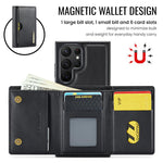 DG.MING M6 Series RFID Tri-fold Card Bag Custodia per telefono in pelle rimovibile, For Samsung Galaxy S22 Ultra 5G, For Samsung Galaxy S22+ 5G, For Samsung Galaxy S22 5G