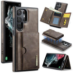 DG.MING M6 Series RFID Tri-fold Card Bag Custodia per telefono in pelle rimovibile, For Samsung Galaxy S22 Ultra 5G, For Samsung Galaxy S22+ 5G, For Samsung Galaxy S22 5G