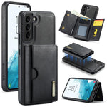 DG.MING M6 Series RFID Tri-fold Card Bag Custodia per telefono in pelle rimovibile, For Samsung Galaxy S22 Ultra 5G, For Samsung Galaxy S22+ 5G, For Samsung Galaxy S22 5G