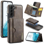 DG.MING M6 Series RFID Tri-fold Card Bag Custodia per telefono in pelle rimovibile, For Samsung Galaxy S22 Ultra 5G, For Samsung Galaxy S22+ 5G, For Samsung Galaxy S22 5G