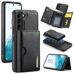 DG.MING M6 Series RFID Tri-fold Card Bag Custodia per telefono in pelle rimovibile, For Samsung Galaxy S22 Ultra 5G, For Samsung Galaxy S22+ 5G, For Samsung Galaxy S22 5G
