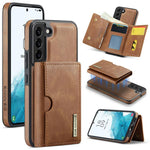 DG.MING M6 Series RFID Tri-fold Card Bag Custodia per telefono in pelle rimovibile, For Samsung Galaxy S22 Ultra 5G, For Samsung Galaxy S22+ 5G, For Samsung Galaxy S22 5G