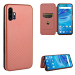 Struttura in fibra di carbonio Flip orizzontale magnetico Custodia in pelle TPU + PC + PU con slot per schede, For UMIDIGI F2, For UMIDIGI Power 3, For UMIDIGI S5 Pro