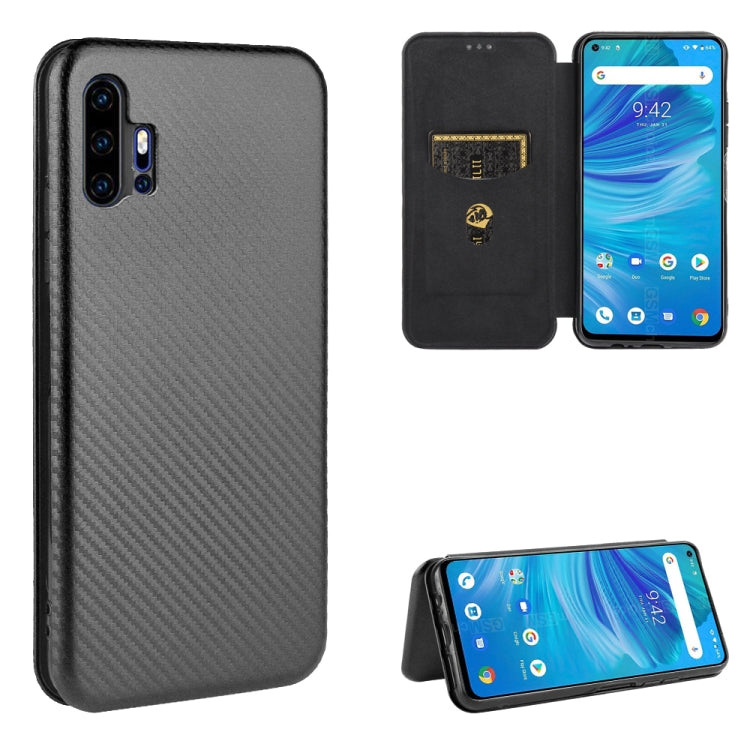 Struttura in fibra di carbonio Flip orizzontale magnetico Custodia in pelle TPU + PC + PU con slot per schede, For UMIDIGI F2, For UMIDIGI Power 3, For UMIDIGI S5 Pro