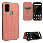 Struttura in fibra di carbonio Flip orizzontale magnetico Custodia in pelle TPU + PC + PU con slot per schede, For UMIDIGI F2, For UMIDIGI Power 3, For UMIDIGI S5 Pro