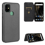 Struttura in fibra di carbonio Flip orizzontale magnetico Custodia in pelle TPU + PC + PU con slot per schede, For UMIDIGI F2, For UMIDIGI Power 3, For UMIDIGI S5 Pro