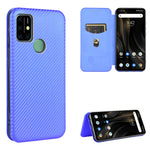 Struttura in fibra di carbonio Flip orizzontale magnetico Custodia in pelle TPU + PC + PU con slot per schede, For UMIDIGI F2, For UMIDIGI Power 3, For UMIDIGI S5 Pro
