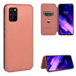 Struttura in fibra di carbonio Flip orizzontale magnetico Custodia in pelle TPU + PC + PU con slot per schede, For UMIDIGI F2, For UMIDIGI Power 3, For UMIDIGI S5 Pro