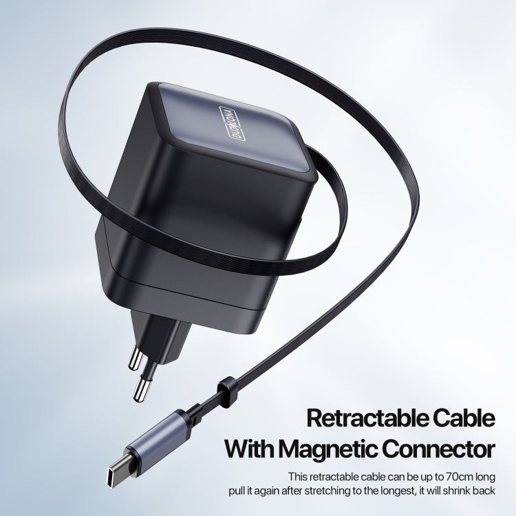 DUZZONA T10 PD 65W GaN Mini Type-C / USB-C Caricabatterie rapido con cavo, T10, EU Plug