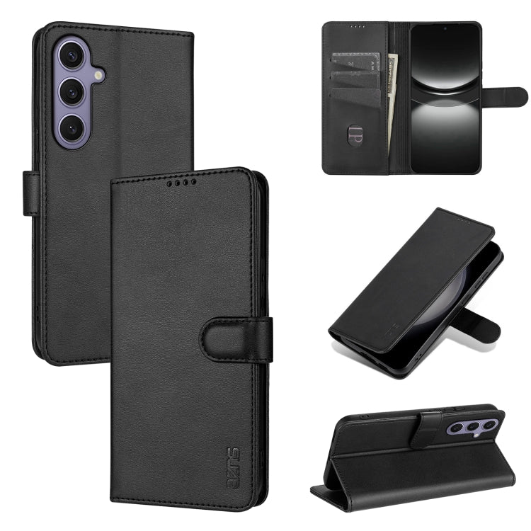 Custodia per telefono in pelle di vitello con texture AZNS Skin Feel, For Samsung Galaxy S25 FE 5G, For Samsung Galaxy S25 Edge 5G, For Samsung Galaxy S25 5G, For Samsung Galaxy S25+ 5G