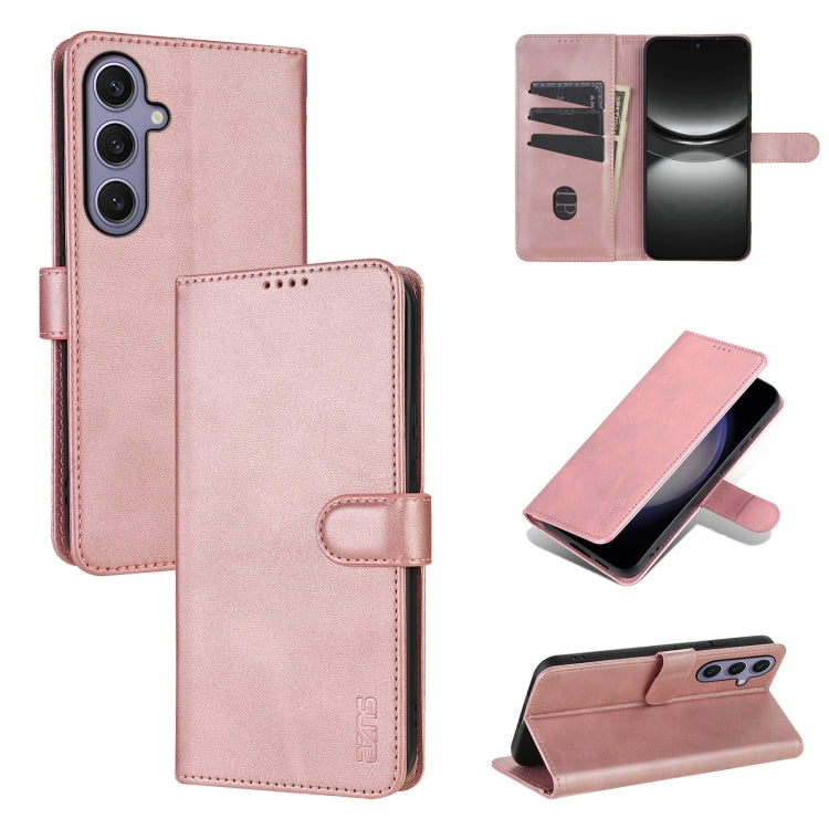 Custodia per telefono in pelle di vitello con texture AZNS Skin Feel, For Samsung Galaxy S25 FE 5G, For Samsung Galaxy S25 Edge 5G, For Samsung Galaxy S25 5G, For Samsung Galaxy S25+ 5G