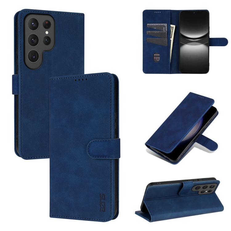Custodia per telefono in pelle di vitello con texture AZNS Skin Feel, For Samsung Galaxy S25 Ultra 5G