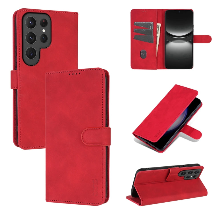Custodia per telefono in pelle di vitello con texture AZNS Skin Feel, For Samsung Galaxy S25 Ultra 5G
