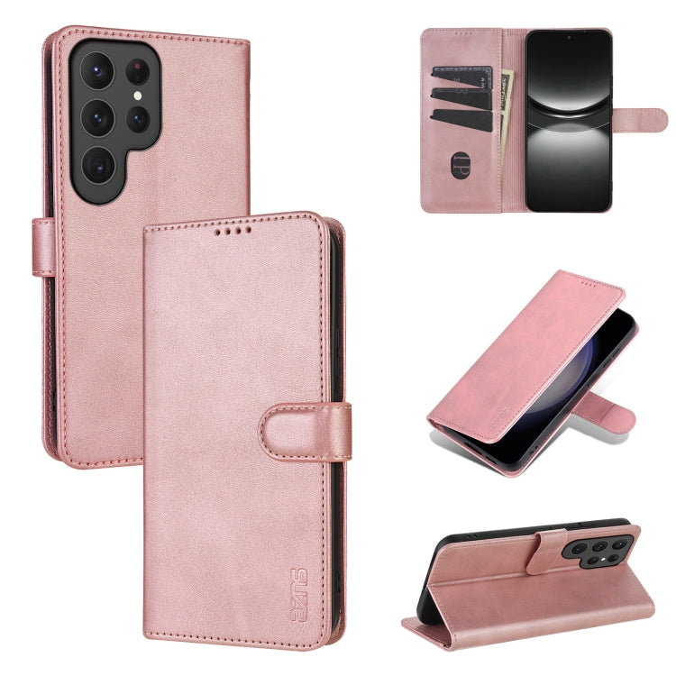 Custodia per telefono in pelle di vitello con texture AZNS Skin Feel, For Samsung Galaxy S25 Ultra 5G