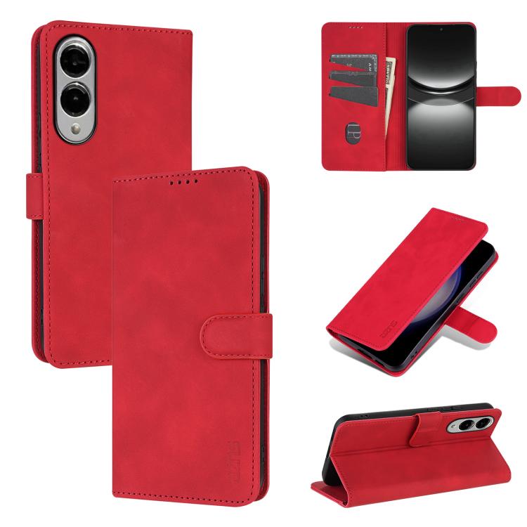 Custodia per telefono in pelle di vitello con texture AZNS Skin Feel, For Samsung Galaxy S25 FE 5G, For Samsung Galaxy S25 Edge 5G, For Samsung Galaxy S25 5G, For Samsung Galaxy S25+ 5G