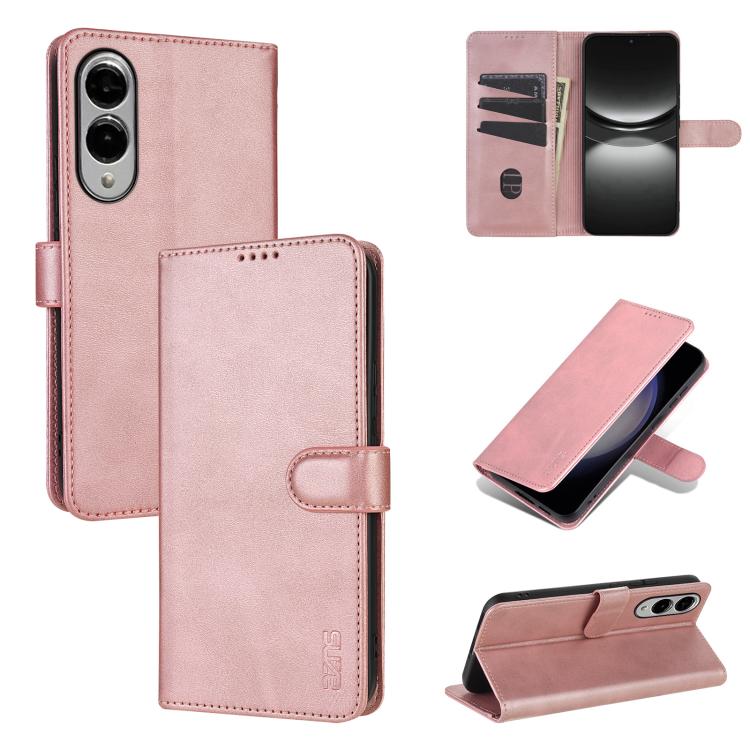 Custodia per telefono in pelle di vitello con texture AZNS Skin Feel, For Samsung Galaxy S25 FE 5G, For Samsung Galaxy S25 Edge 5G, For Samsung Galaxy S25 5G, For Samsung Galaxy S25+ 5G