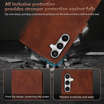 Custodia per telefono in pelle di vitello con texture AZNS Skin Feel, For Samsung Galaxy S25 FE 5G, For Samsung Galaxy S25 Edge 5G, For Samsung Galaxy S25 5G, For Samsung Galaxy S25+ 5G