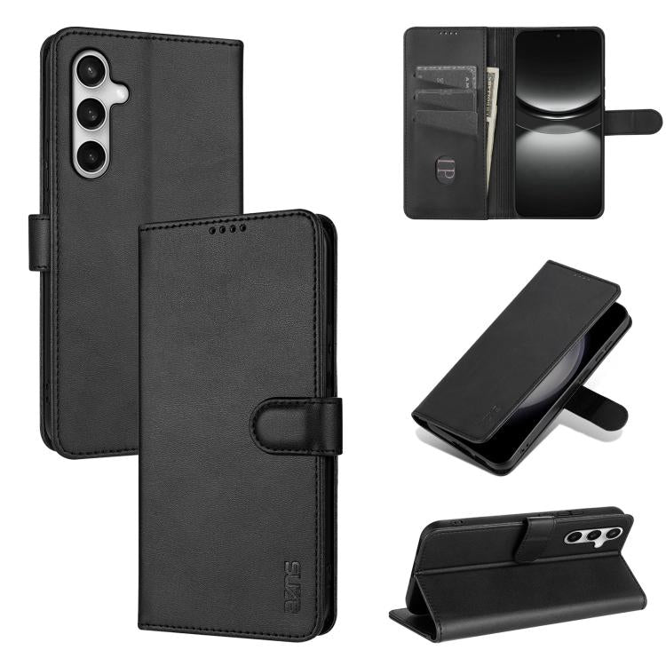 Custodia per telefono in pelle di vitello con texture AZNS Skin Feel, For Samsung Galaxy S25 FE 5G, For Samsung Galaxy S25 Edge 5G, For Samsung Galaxy S25 5G, For Samsung Galaxy S25+ 5G