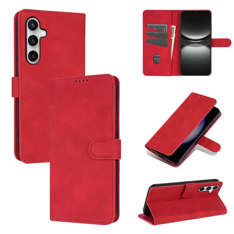 Custodia per telefono in pelle di vitello con texture AZNS Skin Feel, For Samsung Galaxy S25 FE 5G, For Samsung Galaxy S25 Edge 5G, For Samsung Galaxy S25 5G, For Samsung Galaxy S25+ 5G