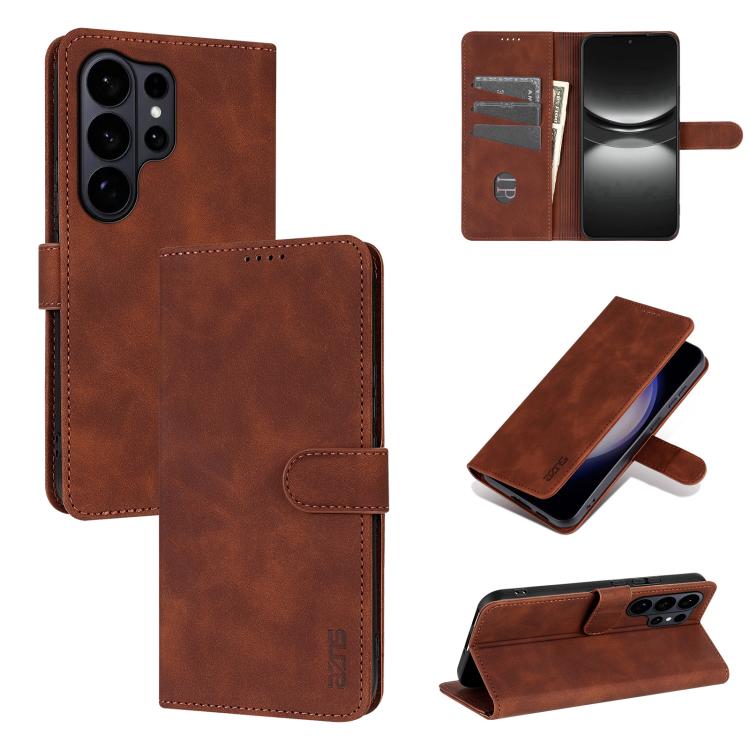 Custodia per telefono in pelle di vitello con texture AZNS Skin Feel, For Galaxy S26 FE 5G, For Samsung Galaxy S26+ 5G, For Samsung Galaxy S26 Ultra 5G, For Samsung Galaxy S26 5G