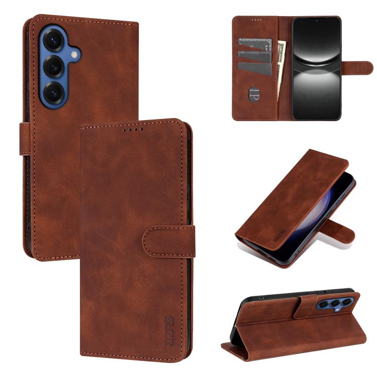 Custodia per telefono in pelle di vitello con texture AZNS Skin Feel, For Galaxy S26 FE 5G, For Samsung Galaxy S26+ 5G, For Samsung Galaxy S26 Ultra 5G, For Samsung Galaxy S26 5G
