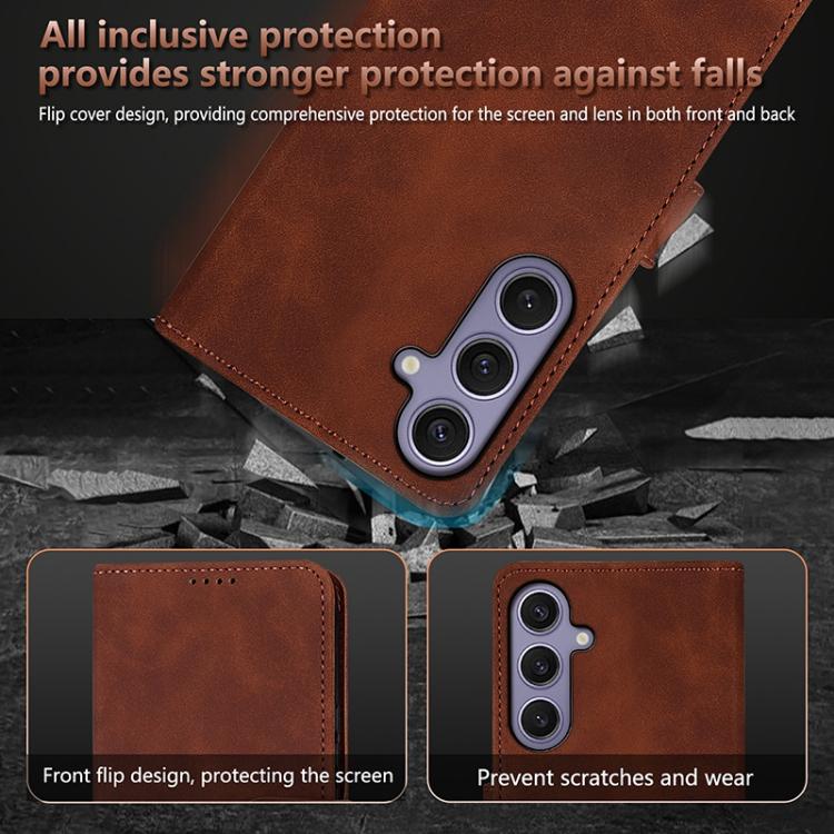 Custodia per telefono in pelle di vitello con texture AZNS Skin Feel, For Galaxy S26 FE 5G, For Samsung Galaxy S26+ 5G, For Samsung Galaxy S26 Ultra 5G, For Samsung Galaxy S26 5G