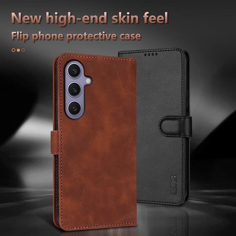Custodia per telefono in pelle di vitello con texture AZNS Skin Feel, For Galaxy S26 FE 5G, For Samsung Galaxy S26+ 5G, For Samsung Galaxy S26 Ultra 5G, For Samsung Galaxy S26 5G