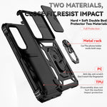 Custodia per telefono con supporto scorrevole Camshield, For Samsung Galaxy S25+ 5G, For Samsung Galaxy S25 Ultra 5G, For Samsung Galaxy S24 FE 5G