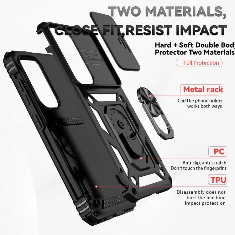 Custodia per telefono con supporto scorrevole Camshield, For Samsung Galaxy S25+ 5G, For Samsung Galaxy S25 Ultra 5G, For Samsung Galaxy S24 FE 5G