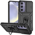 Custodia per telefono con supporto scorrevole Camshield, For Samsung Galaxy S25+ 5G, For Samsung Galaxy S25 Ultra 5G, For Samsung Galaxy S24 FE 5G