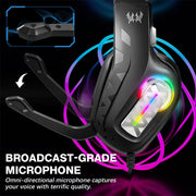 KOTION EACH G4100 Cuffie stereo da gioco con microfono, lunghezza: circa 2,1 m, G4100, Black White