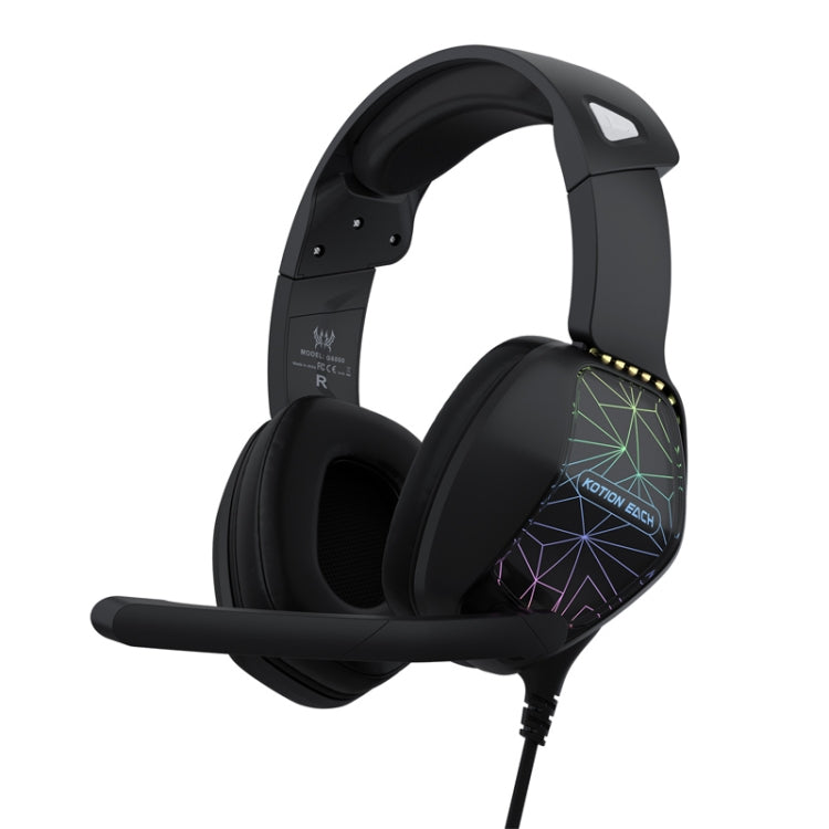 Cuffie da gioco KOTION EACH G6000 On-Ear con microfono, lunghezza: circa 2,1 m, G6000