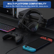 Cuffie da gioco KOTION EACH G6000 On-Ear con microfono, lunghezza: circa 2,1 m, G6000