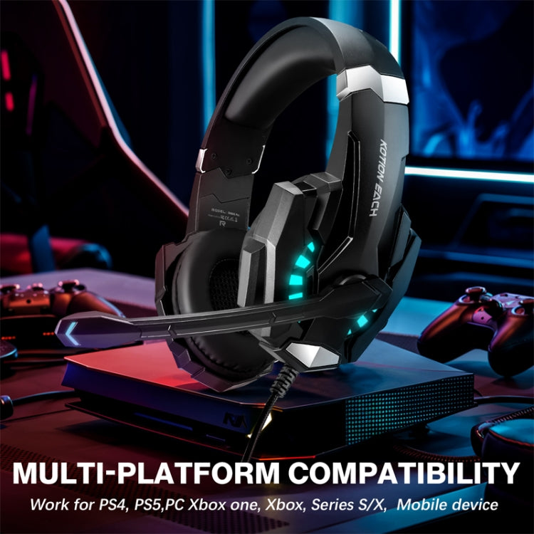 KOTION EACH G9000 Pro Cuffie da gioco soprauricolari con microfono, lunghezza del cavo: circa 2,1 m, G9000 Pro