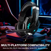 KOTION EACH G9000 Pro Cuffie da gioco soprauricolari con microfono, lunghezza del cavo: circa 2,1 m, G9000 Pro