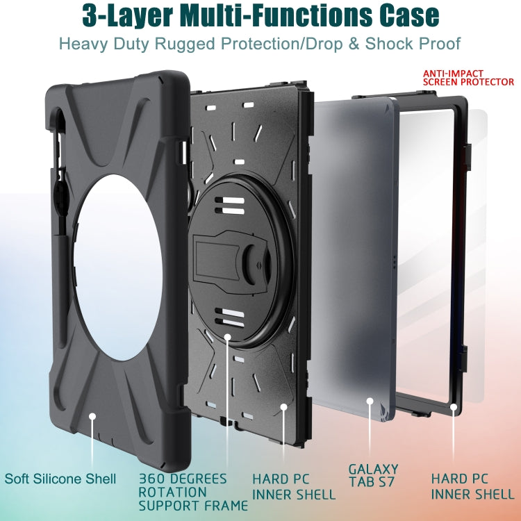 Custodia silicone antiurto con tracolla per Galaxy Tab S8