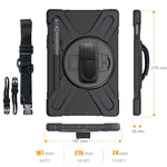 Custodia silicone antiurto con tracolla per Galaxy Tab S8