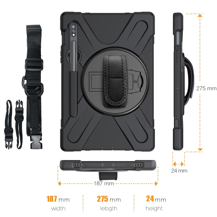 Custodia silicone antiurto con tracolla per Galaxy Tab S8