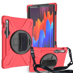 Custodia silicone antiurto con tracolla per Galaxy Tab S8