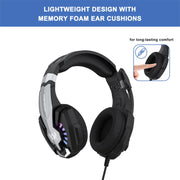KOTION EACH G9000 Plus Cuffie da gioco soprauricolari con microfono, lunghezza: circa 2,1 m