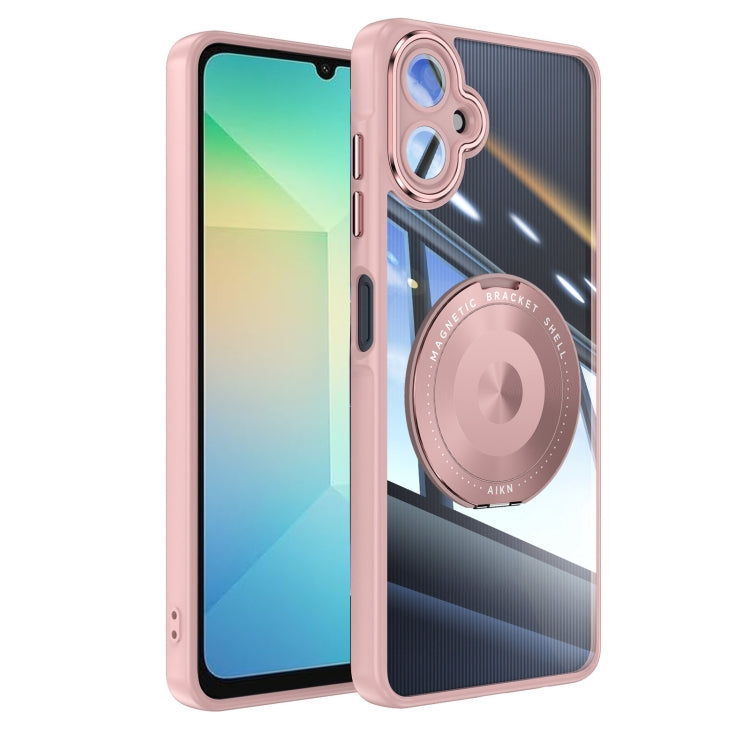 Custodia per telefono in TPU ibrida acrilica MagSafe con supporto 360, For Samsung Galaxy A16 5G, For Samsung Galaxy A06 4G