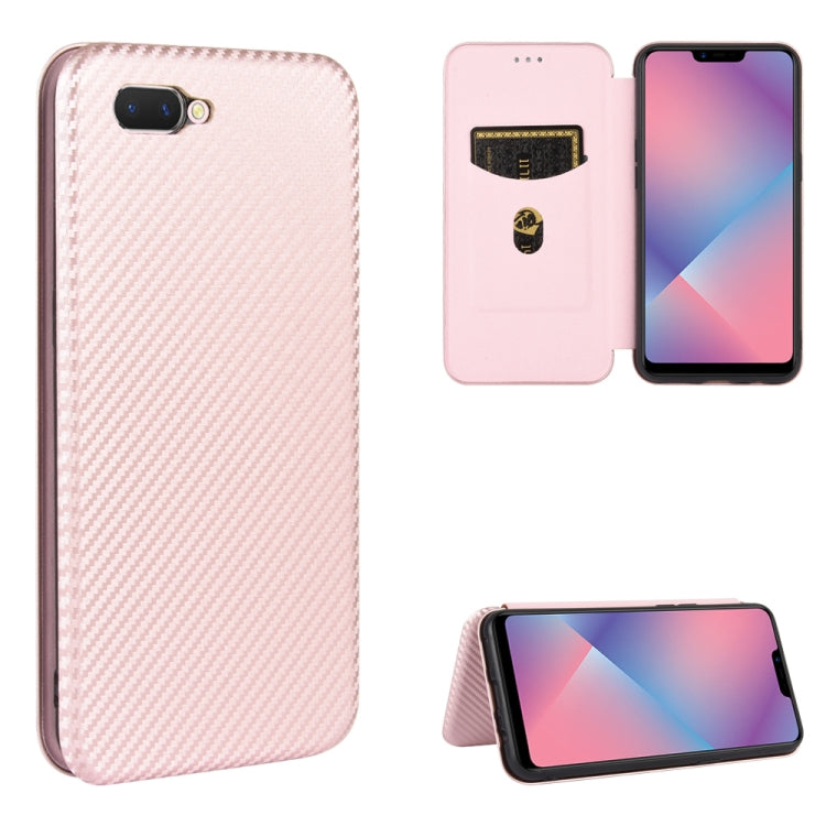 Struttura in fibra di carbonio Flip orizzontale magnetico Custodia in pelle TPU + PC + PU con slot per schede, For OPPO A5(AX5) / A3s / A12e, For OPPO A7(AX7) / A5s / AX5s / A12, For OPPO A8 / A31 (2020), For OPPO A9 (2020) / A11 / A11X / A5 (2020)