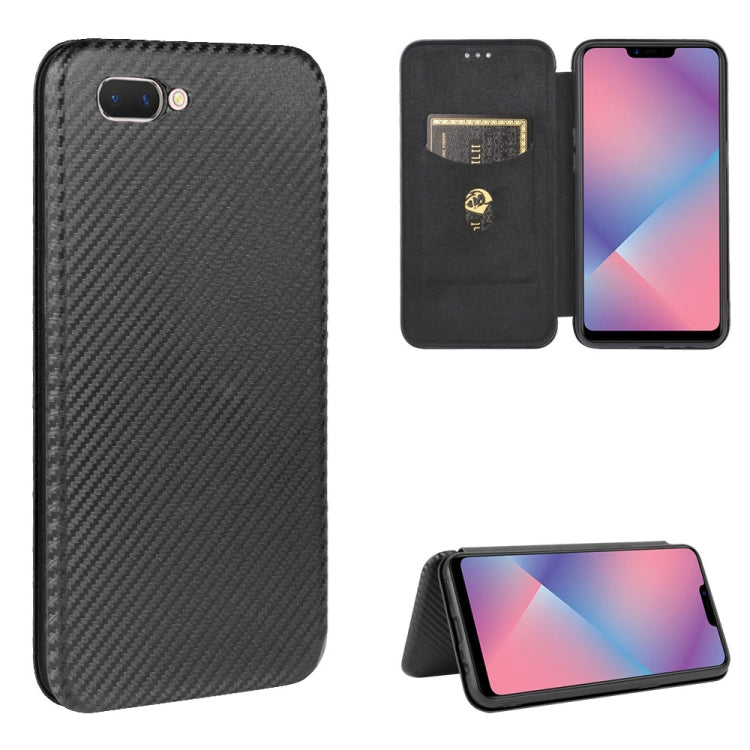 Struttura in fibra di carbonio Flip orizzontale magnetico Custodia in pelle TPU + PC + PU con slot per schede, For OPPO A5(AX5) / A3s / A12e, For OPPO A7(AX7) / A5s / AX5s / A12, For OPPO A8 / A31 (2020), For OPPO A9 (2020) / A11 / A11X / A5 (2020)